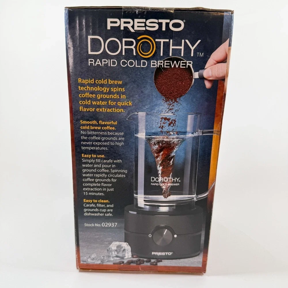 Presto Dorothy Cold Brew Coffee Maker Rapid Cold Brewer / Iced Coffee Maker